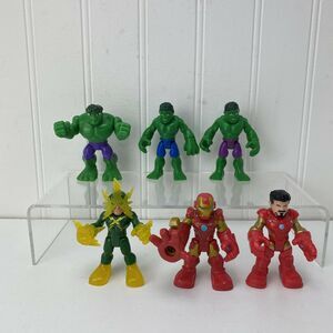 IRON MAN, THE INCREDIBLE HULK, ELECTRO MARVEL SUPER HERO ADVENTURES PLAYSKOOL